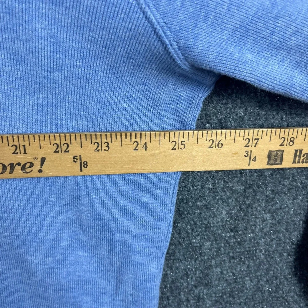 Polo Ralph Lauren Quarter Zip Pullover Mens XL Light Blue Heather Cotton Knit